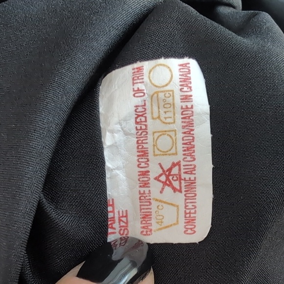 Linea Domani Women's Size 12 Black Sleeveless Midi Dress Monotone Details Goth‎ - Picture 4 of 4